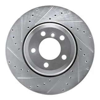R1 Concepts EDZ-31059L Brake Rotor Drilled and Slotted Silver